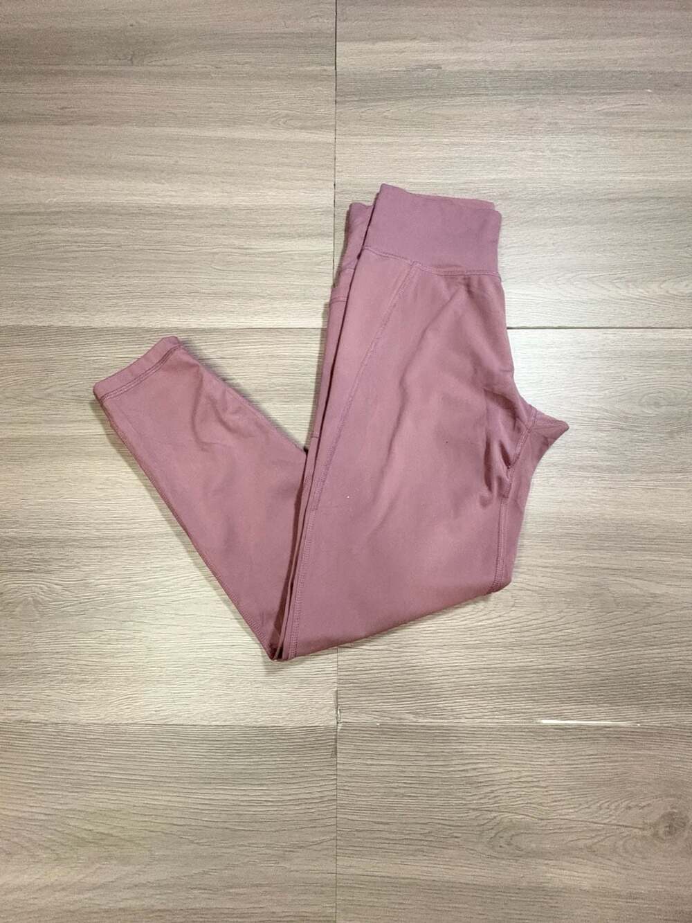 Adidas Tight Fit Mauve Pink Leggings with Side Pockets Size M